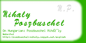 mihaly poszbuschel business card